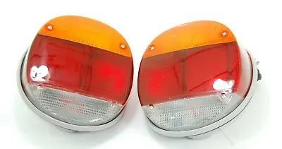 Tail Light Assembly Left & Right Amber Red Clear Lens Fits Volkswagen Type1 Bug • $139.99