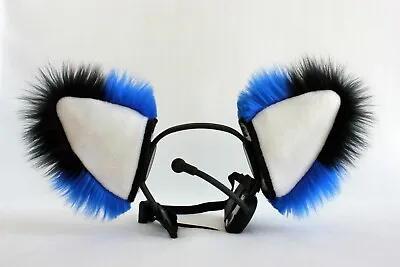 $18.99 • Buy BLUE FOX Ears Furry Kitty Cat EAR Wolf Fox NECOMIMI COVERS ONLY Cosplay Anime