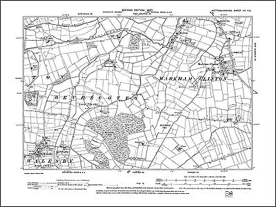 Markham Clinton Walesby Milton Old Map Nottinghamshire 1900: 19NE Repro • £18.99