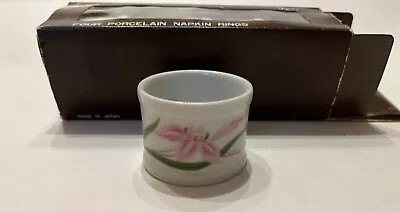 Vera / Vera Neuman ~ Set Of 4 Porcelain  Pink Tiger Lily  Napkin Rings With Box • $21