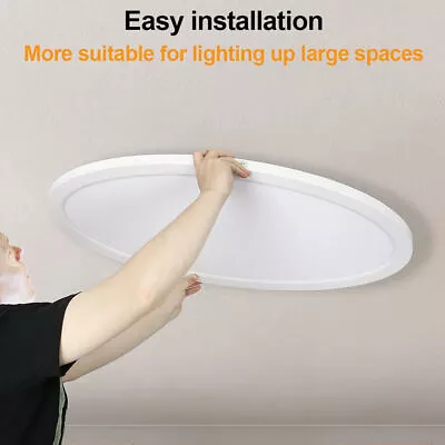 Ultra-Thin 24W 28W 38W 48W LED Ceiling Light Panel Down Dining Living Room Lamp • £8.79