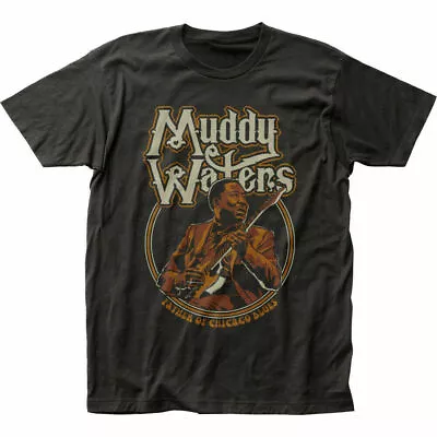 Muddy Waters Father Of Chicago Blues T Shirt Mens Licensed Rock N Roll Tee Black • $17.49