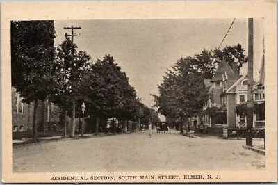 ELMER New Jersey Postcard  Residential Section South Main Street  C1930s Unused • $4