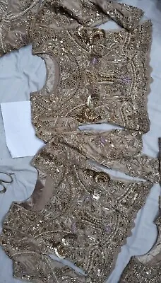 £250 • Buy Asian Indian Pakistani Bridal Lengha Wedding Dress Outfit Gold And Light Pink