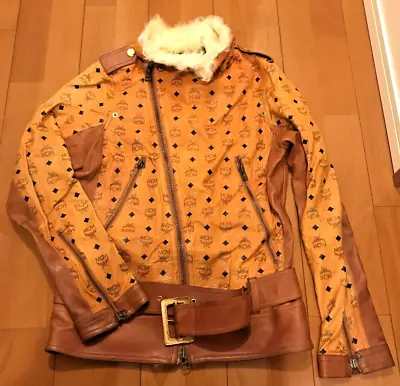 Special Order Collaboration Dress Camp Mcm Leather Riders Jacket S Very Good • $1535