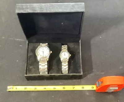 Set Of His/Hers Mark Naimer Silver Tone Watches In Box Never Used Need Batteries • $9.99