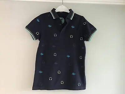 Debenhams Blue Zoo Boys Navy Polo Shirt Age 9-10 Years • £4