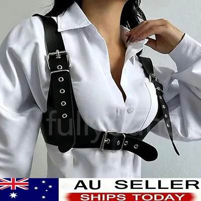 Sexy Leather Harness Women Waist Bondage Garter Belt Gothic Waistband Suspenders • $17.58