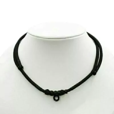 Black Rope Necklace Pendant Thai Amulet Handmade Rope 1 Hook Length Adjustable • $24.99