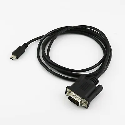 Mini USB 5 Pin Male To VGA DB15 D-SUB 15 Pins Male Adapter Cable For Mobile DVD • $4.79