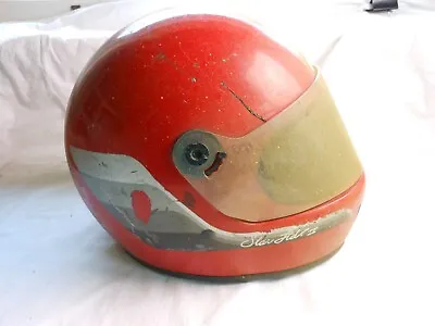 Vintage Bell Star Ltd. II Red Full Face Helmet With Flip Shield.  (D.S.) • $59.99