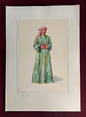 Mongolian . Woman In Traditional Clothes. Old  Print Art.  China. 蒙古族 • $30