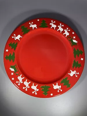  Waechtersbach Red Christmas Germany Serving Platter Cookie Plate 10 3/4  • $13.99
