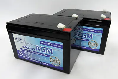 £69.99 • Buy 2 X 12V - 12Ah Mobility Scooter Wheelchair Powerchair AGM/GEL Mobility Batteries