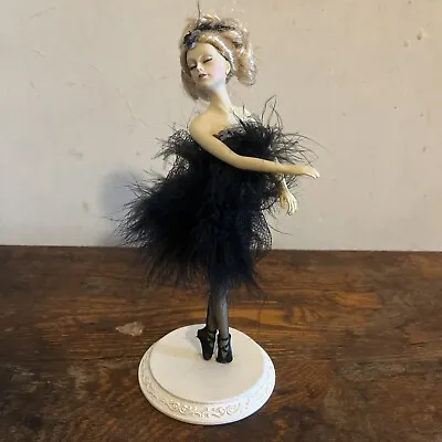 La Verona Collection Figurine Vintage Dancing Ballerina In Black Tutu • $15