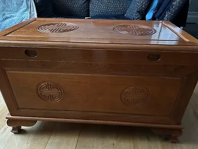 Camphor Wood Chest - Modern Design Storage Blanket Box • £165