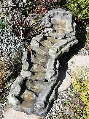 Garden Pond Waterfall Fibreglass Sections Natural Rock Effect 19 Water Cascade • £55