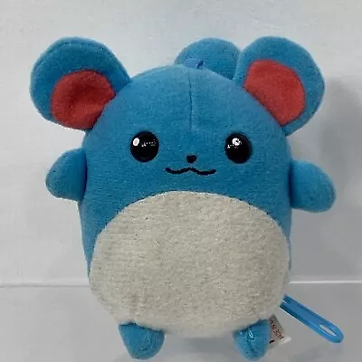 TOMY Pokemon Marill Petit 3.25” Talking Plush Keychain Mascot Toy • $14.96