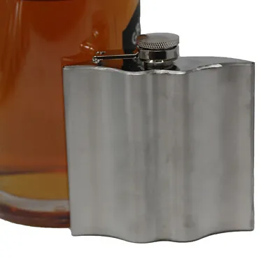 Rippled Pattern 6oz Stainless Steel Flask • $11.99