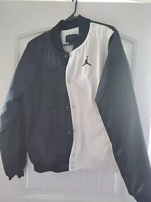 Nike Legacy Air Jordan 11 Concord Bomber Jacket Snap Black White Men's Medium • $49.99