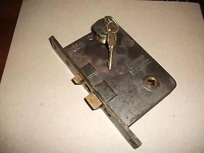 SARGENT 6745 1/2 ENTRY MORTISE  LOCK - New Cyl W/2 Keys + Door Knobs PARTS ONLY • $30