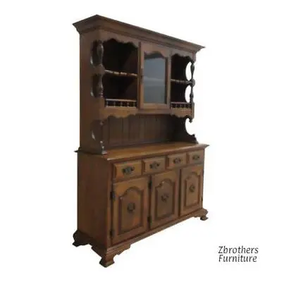 Keller Rock Maple Two Piece China Hutch Server Sideboard • $799