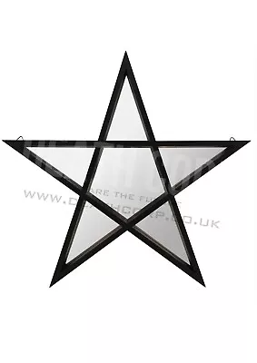 £22 • Buy Goff Goff Black Framed Pentagram Shaped Wall Hanging Mirror Pagan Wiccan Gothic