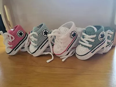 £9 • Buy Handmade Crochet Newborn Baby First Shoes  Booties Boots Slippers Trainers