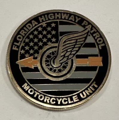Florida Highway Patrol Motorcycle Unit Police Challenge Coin • $18
