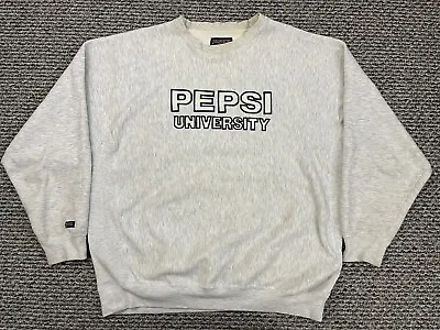 Vintage Pepsi University Sweatshirt Adult XL Oversized  90s Cotton Pullover USA • $23.96