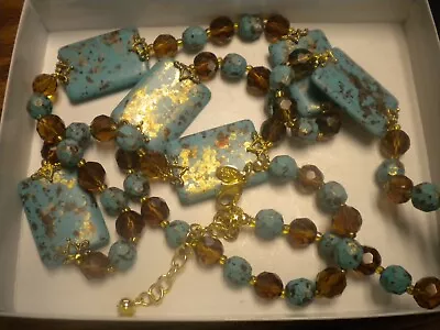 Beautiful Turquoise Beaded Necklace By Joan Rivers Shades 36 Inches Fantastic • $15.50