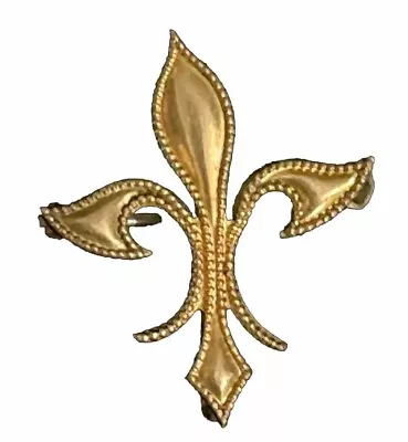 Stunning Vintage Estate Gold Filled Fleur De Lis Watch Fob Pin Signed • $9.99