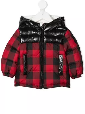 Moncler Enfante Down Filled Plaid Coat - Size 18-24mo • $100
