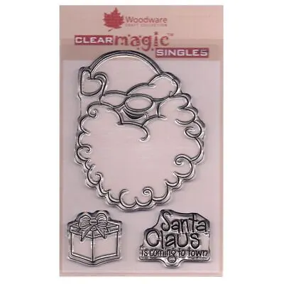 £3 • Buy Woodware A6 Clear Cling Stamps - JGS544 Cheeky Santa