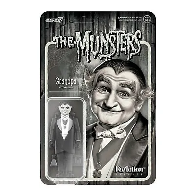 Grandpa The Munsters Grayscale Super7 Reaction Action Figure • $19.95
