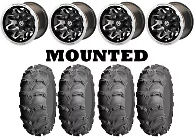 Kit 4 ITP Mud Lite XL Tires 27x10-14 On Moose 416X Machined Wheels TER • $1216.54
