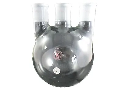 ACE GLASS 5000mL 3-Neck Round Bottom Flask 45/50CN 2 Parallel 45/50SN 6948-67 • $219.99