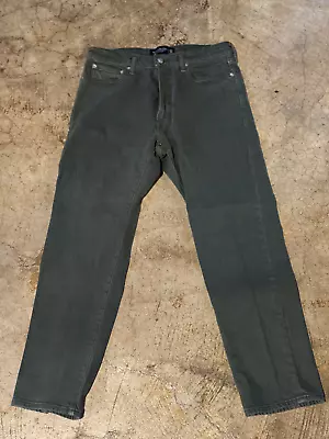 Abercrombie & Fitch Vintage Stretch 90s Straight Jeans Mens 32x30 Olive Green • $20