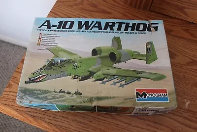 Monogram A-10 Warthog Fighter Jet 1/72 Scale Plastic Model Kit 1983 Open Box • $7.99