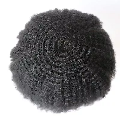 Hair Braids Male Human Hair Toupee Afro Curly Man Hair Unit 8x10inch Hand-woven • $196.99