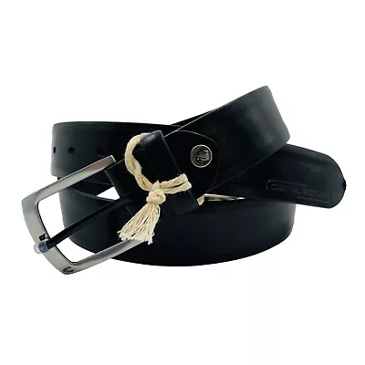 Camel Active Mens Black Classic Leather Belt Size L / 100 - 105 Cm. • £23.99