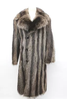 Showroom New Natural Raccoon Fur Coat Jacket Men Man Size 36-38 Xs-s • $795