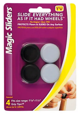 NEW! MAGIC SLIDERS Plastic Round Floor Slide Gray 1-1/4   • $4.44