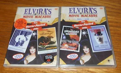 Elvira's Movie Macabre Lot Of 4 DVD'S DOUBLE FEATURES HORROR-PACKED • $10