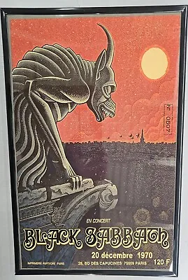 Black Sabbath 1970 Paris Concert Poster 11 X 17 Framed • $21.99