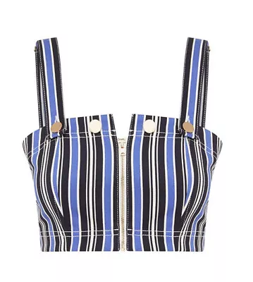 Alice McCall Top Women 8 Blue Cropped Sleeveless In Excellent Condition ItemB3 • $65