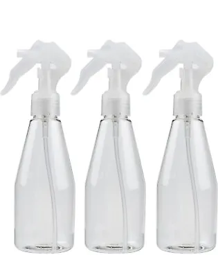 3Pcs Spray Bottle Plastic Trigger Sprayer Fine Empty Mist Spray Bottles 200ml • £4.99