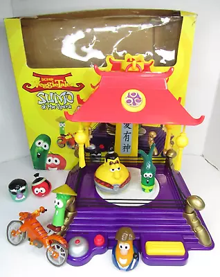 RARE Vtg VeggieTales Sumo Of The Opera Toy Playset Ring Figures 2004 Tiger Bike • $459.97