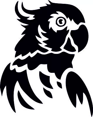 2 Parrot-Funny-Stickers-Decals-for-Car-Van-Wall-Mirror JDM-95mmx118mm • £1.89