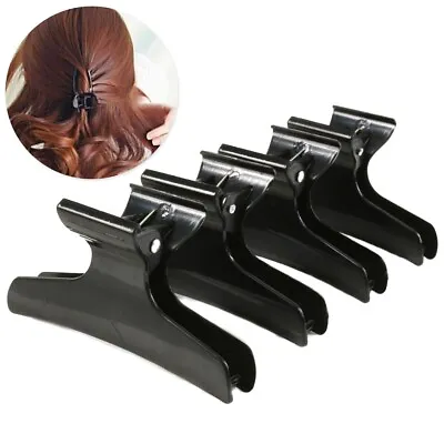 4x BUTTERFLY HAIR CLIPS Salon Hairdresser Black 8cm Styling Clamp Claw Grips UK • £6